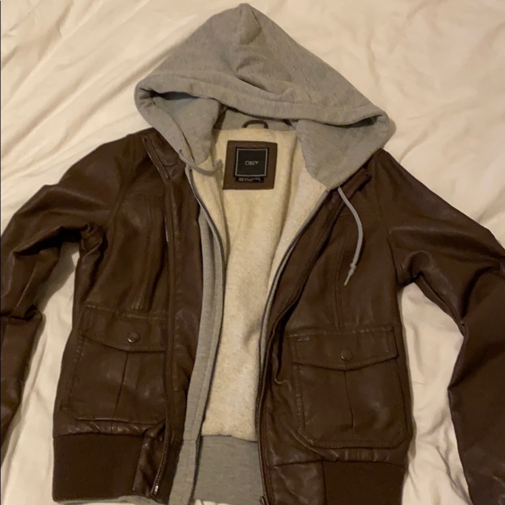 Obey leather jacket